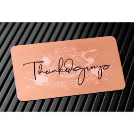 Rose Gold Metal Business Cards Custom Imprinted