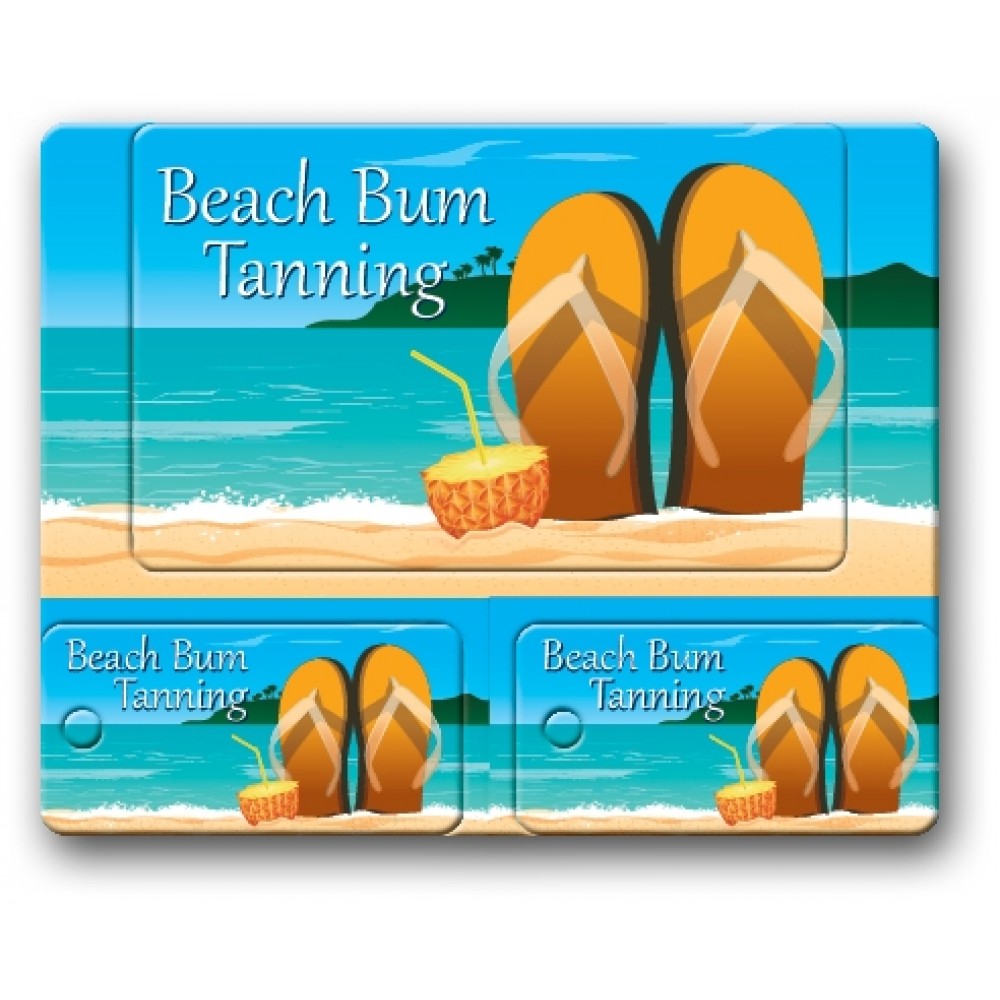 Custom Imprinted 30-Double Shopper Card Film Laminated Card Keytag Combination On Card Custom Imprinted 30-Double Shopper Card Film Laminated Card Keytag Combination On Card
