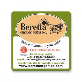 1.5" Square Magnet - Full Color with Logo