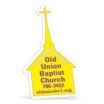 Church 0.03" Thick Vinyl Die Cut Large Stock Magnet Custom Imprinted