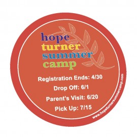 Customized Schedule Magnet | Circle | 5 3/4" dia.  Customized Schedule Magnet | Circle | 5 3/4" dia.