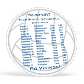 Customized Sports Magnet | Volleyball | 5 3/4" dia. | .030" Thickness