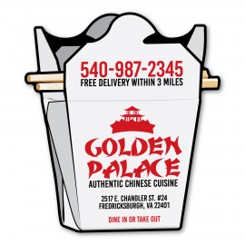 Take-Out Box Magnet - 4.5" x 5" - 20 mil with Logo  Take-Out Box Magnet - 4.5" x 5" - 20 mil with Logo