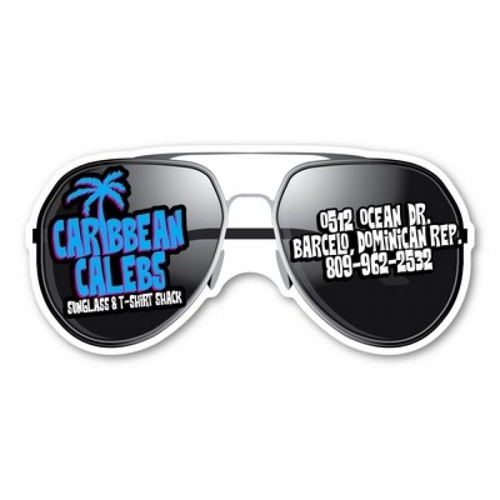 Customized Sunglasses Magnet - 3.75" x 1.75" - 30 mil - Outdoor Safe
