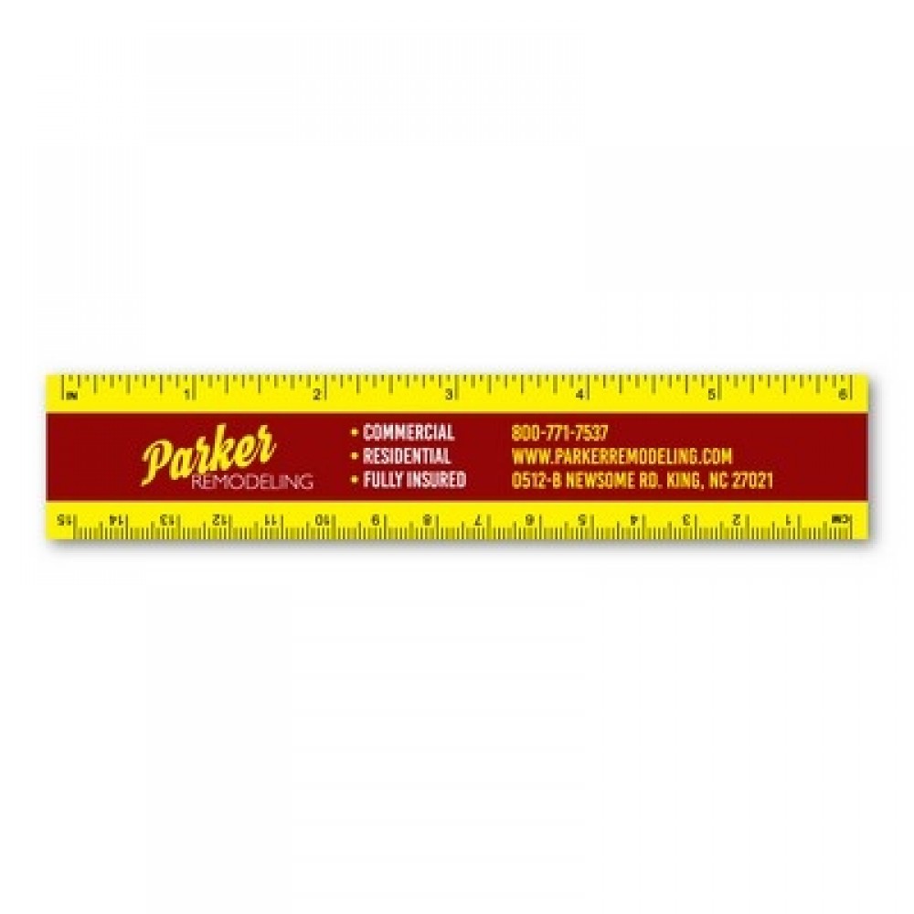 Ruler Magnet - 6.25" x 1.25" - 30 mil - Outdoor Safe with Logo Ruler Magnet - 6.25" x 1.25" - 30 mil - Outdoor Safe with Logo