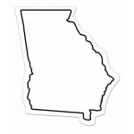 Georgia State Shape Magnet - Full Color with Logo