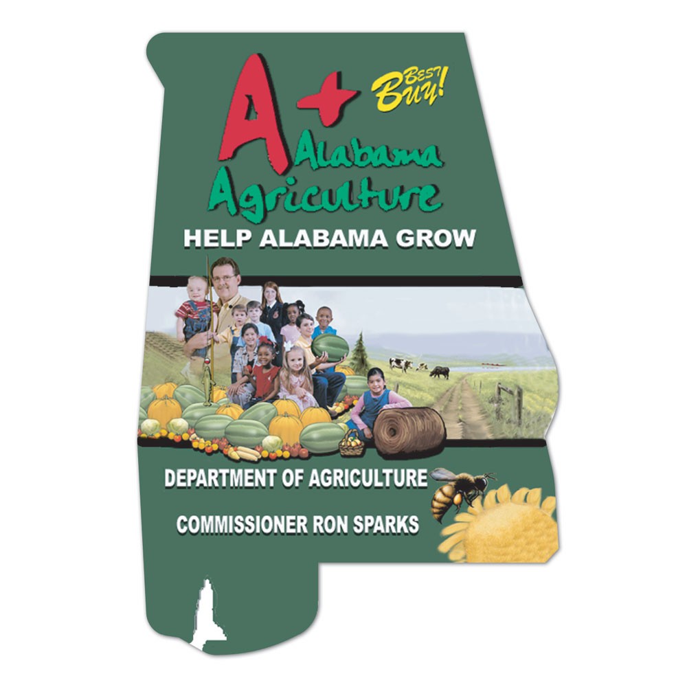 Personalized Alabama State Shape Magnet - Full Color