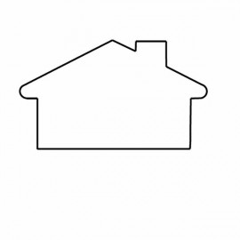 Medium House Outline Magnet - Full Color with Logo  Medium House Outline Magnet - Full Color with Logo
