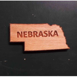 Personalized 2" - Nebraska Hardwood Magnets  Personalized 2" - Nebraska Hardwood Magnets