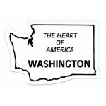 Customized Washington State Shape Magnet - Full Color