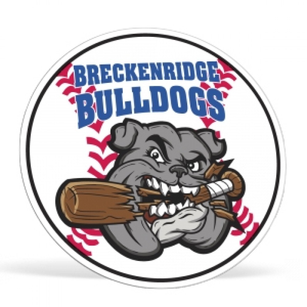 Sports Magnet | Baseball | 5 3/4" dia. | .030" Thickness with Logo Sports Magnet | Baseball | 5 3/4" dia. | .030" Thickness with Logo