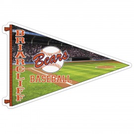 Logo Branded Sports Magnet | Pennant | 4 1/2" x 6 3/4" | .030" Thickness | Full Color
