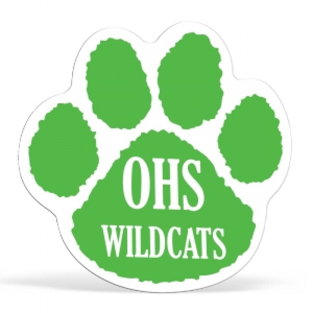 Promotional Sports Magnet | Paw Print | 5 3/4" dia. | .030" Thickness Promotional Sports Magnet | Paw Print | 5 3/4" dia. | .030" Thickness