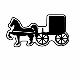 Magnet - Horse & Buggy - Full Color with Logo  Magnet - Horse & Buggy - Full Color with Logo