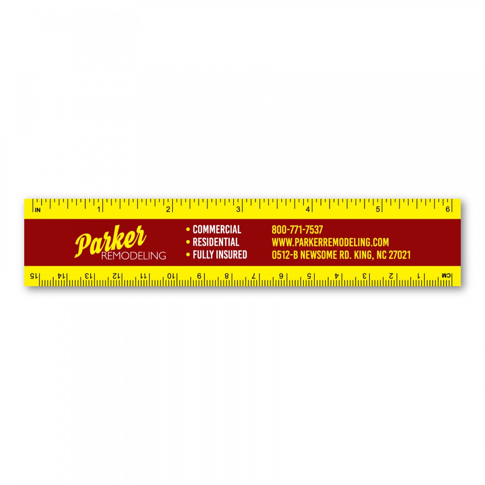 Ruler Magnet - 6.25" x 1.25" - 20 mil with Logo