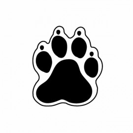 Paw Print Magnet - Full Color with Logo  Paw Print Magnet - Full Color with Logo