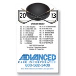 Customized 20 Mil Hockey Schedule Magnet - Full Color