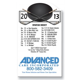 Customized 20 Mil Hockey Schedule Magnet - Full Color  Customized 20 Mil Hockey Schedule Magnet - Full Color