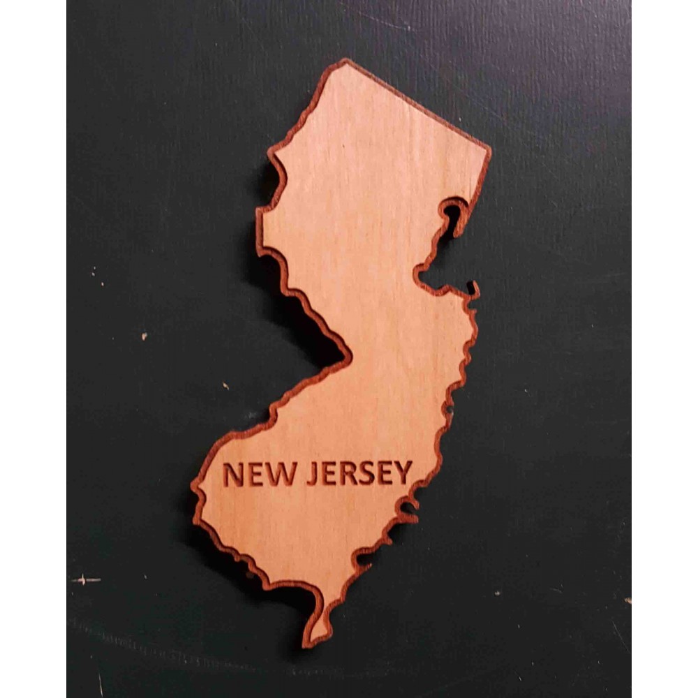 2" - New Jersey Hardwood Magnets with Logo