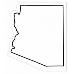 Customized Arizona State Shape Magnet - Full Color