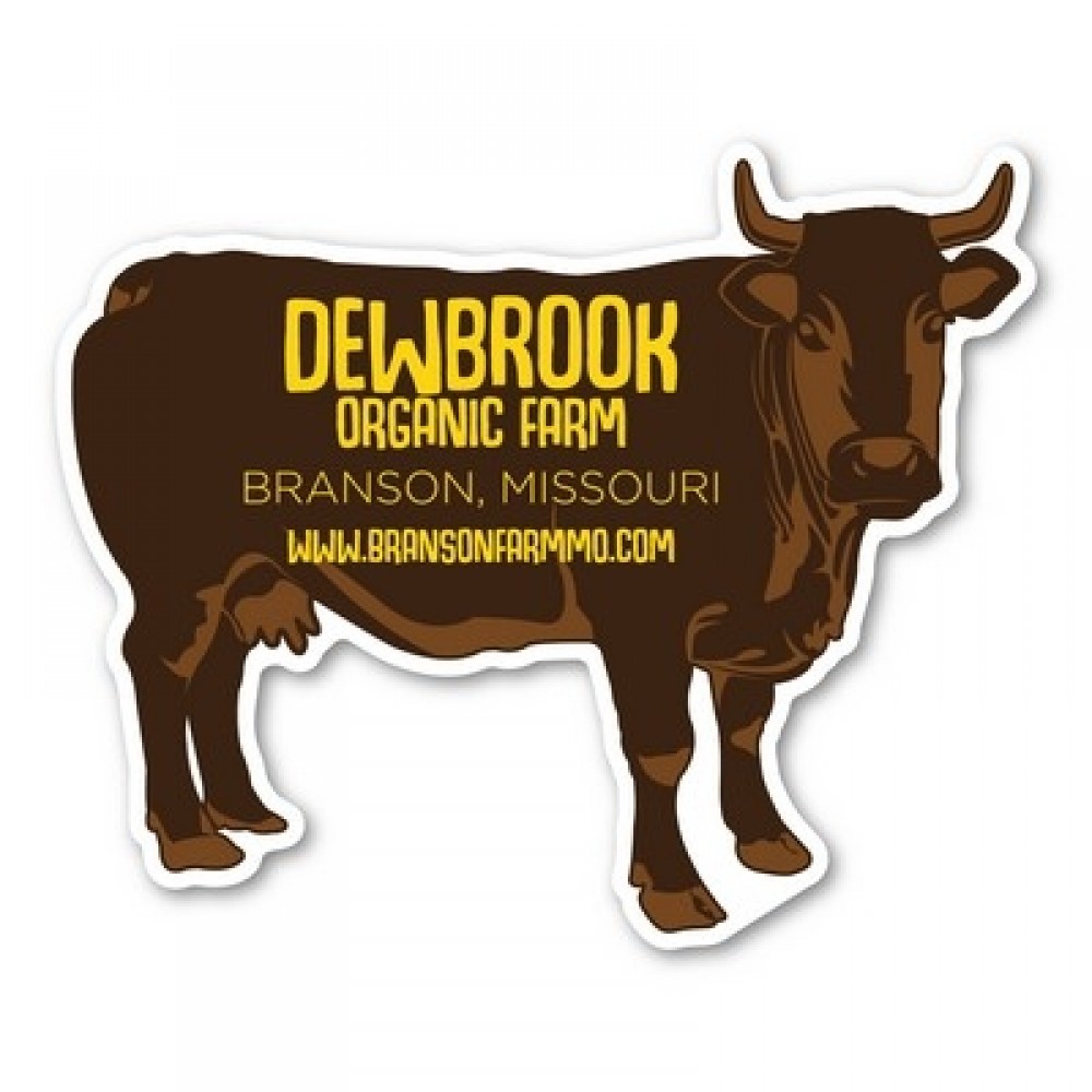 Promotional Cow Magnet - 4.75" x 4" - 30 mil - Outdoor Safe