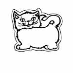 Magnet - Standing Cat - Full Color with Logo