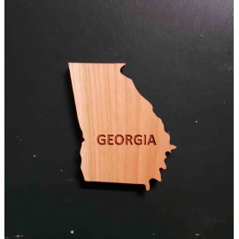 2" - Georgia Hardwood Magnets with Logo  2" - Georgia Hardwood Magnets with Logo