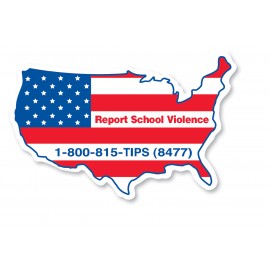 United States Shape Magnet - Full Color with Logo  United States Shape Magnet - Full Color with Logo