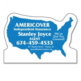 Customized Stick-It! Magnet | 3" x 4 1/4" | United States Shape | 1 Month Pad  Customized Stick-It! Magnet | 3" x 4 1/4" | United States Shape | 1 Month Pad