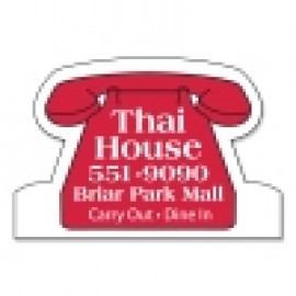 Custom Stick-It! Magnet | 3" x 4 1/4" | Telephone Shape | 1 Month Pad  Custom Stick-It! Magnet | 3" x 4 1/4" | Telephone Shape | 1 Month Pad