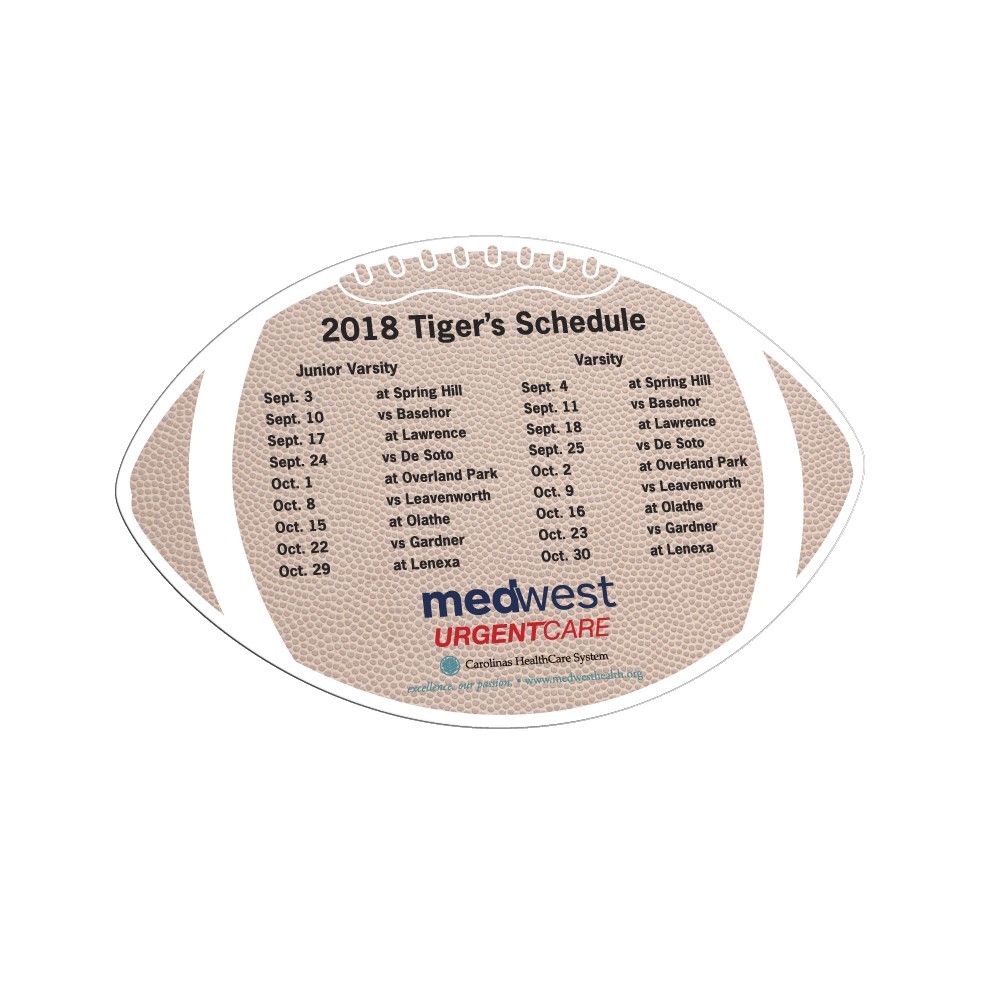 Customized Schedule Magnet | Football | 4 1/2" x 6 3/4"
