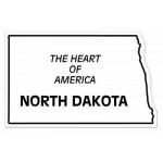 North Dakota State Shape Magnet - Full Color with Logo