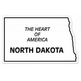 North Dakota State Shape Magnet - Full Color with Logo  North Dakota State Shape Magnet - Full Color with Logo