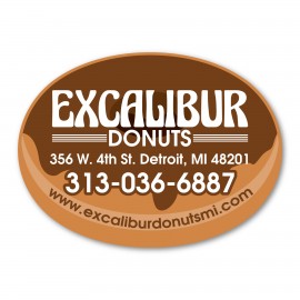 Donut Magnet - 5.75" x 4.25" - 20 mil with Logo  Donut Magnet - 5.75" x 4.25" - 20 mil with Logo