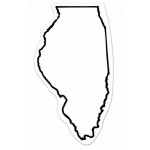 Illinois State Shape Magnet - Full Color with Logo