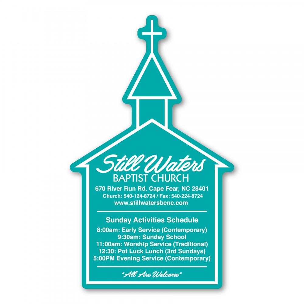 Church Magnet - 2.25" x 3.75" - 20 mil with Logo