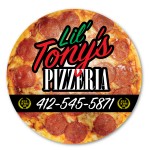 Personalized Pizza Magnet - 5" x 5" - 20 mil