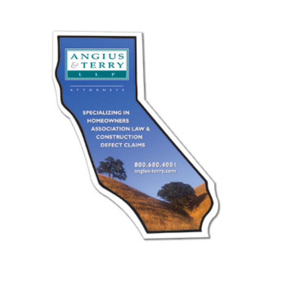 Customized California State Shape Magnet - Full Color