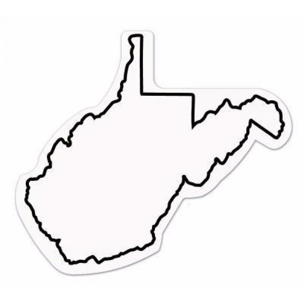 Custom West Virginia State Shape Magnet - Full Color