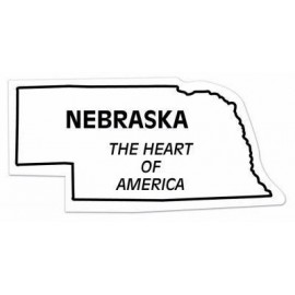 Nebraska State Shape Magnet - Full Color with Logo
