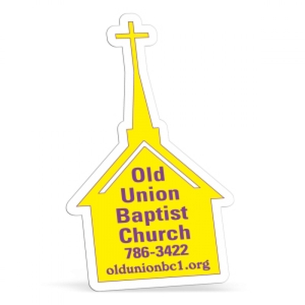 Logo Branded Church 0.02" Thick Vinyl Die Cut Large Stock Magnet Logo Branded Church 0.02" Thick Vinyl Die Cut Large Stock Magnet