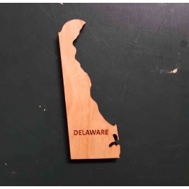 2" - Delaware Hardwood Magnets with Logo  2" - Delaware Hardwood Magnets with Logo