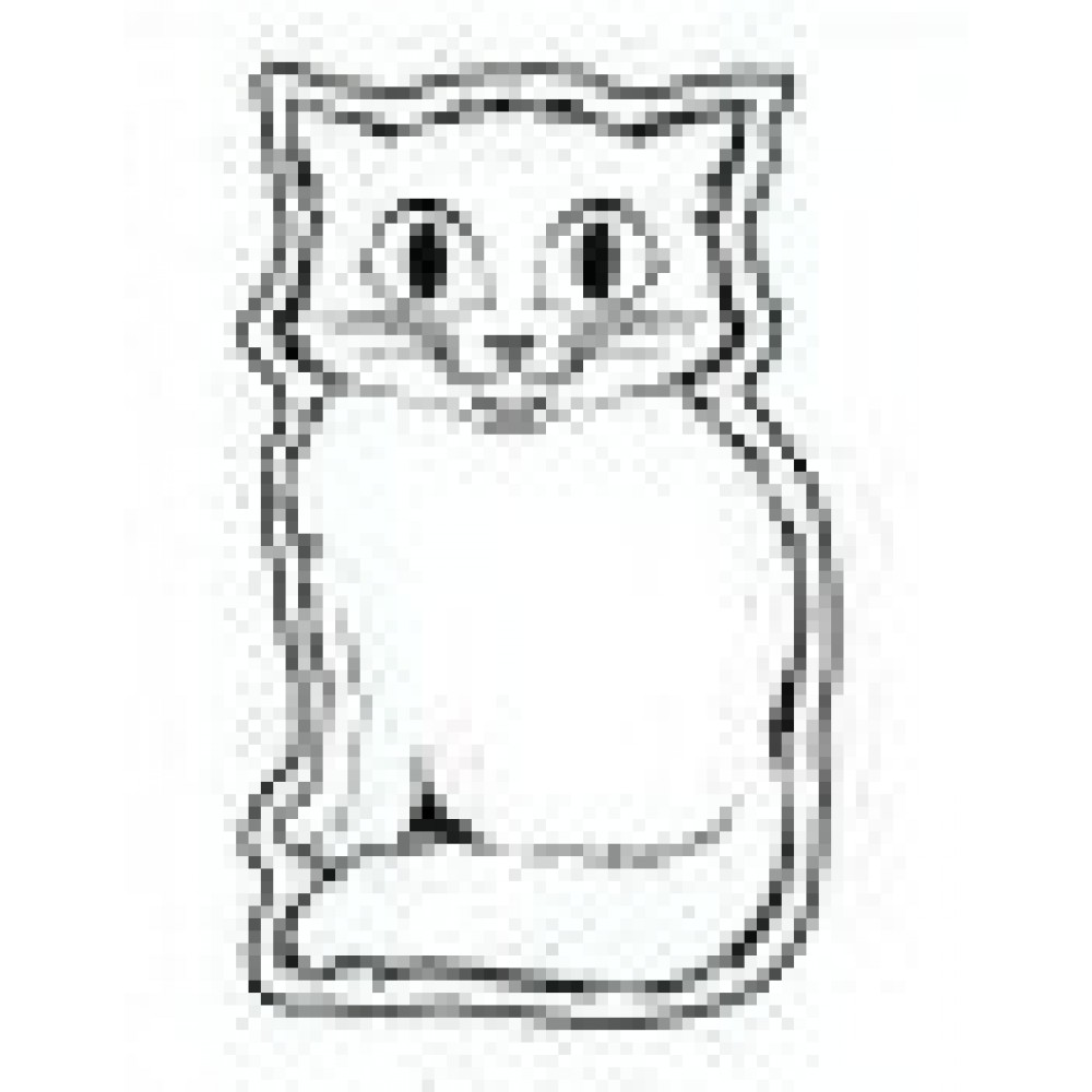Customized Sitting Cat Magnet - Full Color
