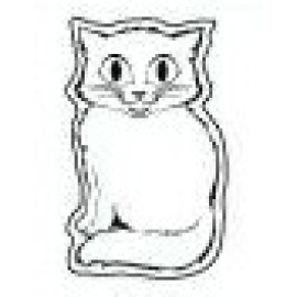 Customized Sitting Cat Magnet - Full Color