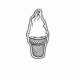 Logo Branded Ice Cream Cone Magnet - Full Color