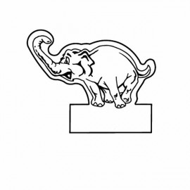Logo Branded Magnet - Elephant on Box - Full Color