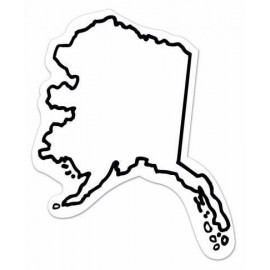 Custom Alaska State Shape Magnet - Full Color