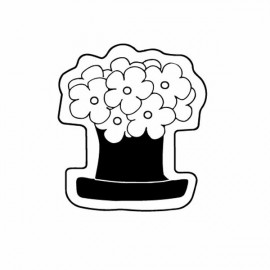 Logo Branded Magnet - Flower Pot - Full Color