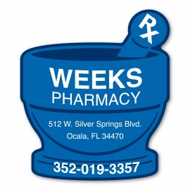 Mortar & Pestal Magnet - 3.5" x 4" - 20 mil with Logo  Mortar & Pestal Magnet - 3.5" x 4" - 20 mil with Logo