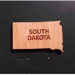 2" - South Dakota Hardwood Magnets with Logo